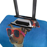 Suitcase Cover Cool Dog Surfing On Surfboard Wearing Sunglasses Luggage Cover Travel Case Bag