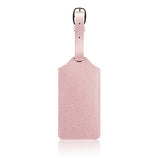 Luggage Tags, Acdream Leather Case Luggage Bag Tags Travel Tags 2 Pieces Set, (Rose Gold)