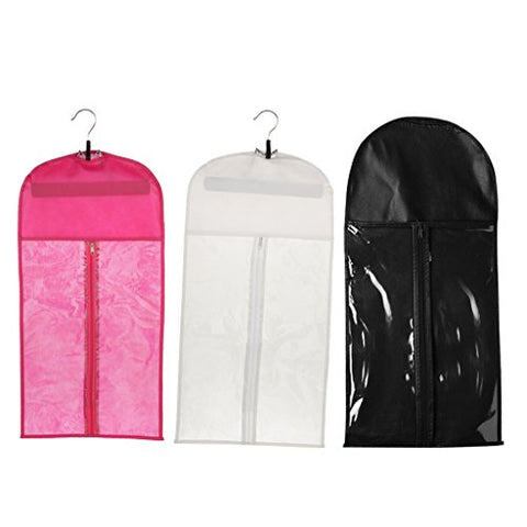 Baoblaze 3 Pieces Portable Dustproof Hair Extensions Wigs Stand Storage Case with Hanger Carrier