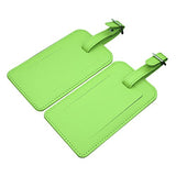 Best M Luggage Tags Pu Leather Travel Bag Tag For Baggage With Strap 2 Pieces Set