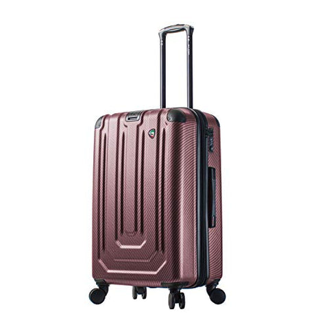 Mia Toro Italy Angolo Hardside 26 Inch Spinner Luggage, Burgundy