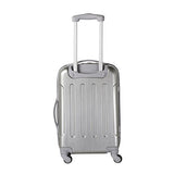 Travelers Club Polaris Hardside Metallic Spinner Luggage, Silver, Carry-On 20-Inch