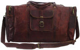 Large Leather Duffel Travel Luggage Overnight Sports Duffel Bag For Men