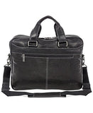 Kenneth Cole New York"Take The Op-Port-unity"Crumpled Leather Double Gusset Top Zip Laptop Brief