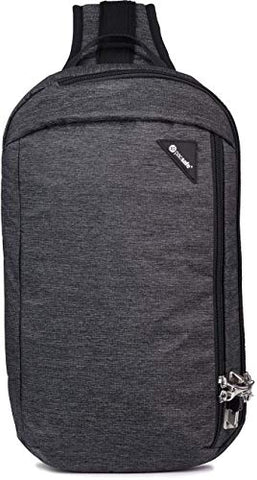 PacSafe Vibe 325 10 Liter Anti Theft Sling Bag/Crossbody-Fits 13 inch Laptop, Granite Melange One
