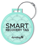 Dynotag Web/Gps Enabled Qr Smart Deluxe Steel Luggage Tag & Braided Steel Loop (Turquoise)