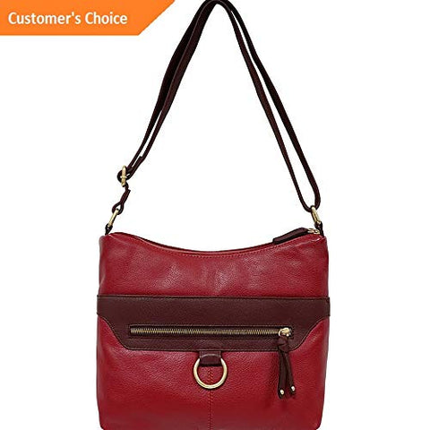 Sandover Great American Leatherworks Double Entry Zip Two-Tone Leather Handbag NEW | Model LGGG -