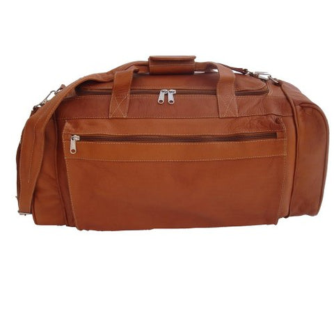 Piel Leather Luggage Large Duffel Bag, Saddle