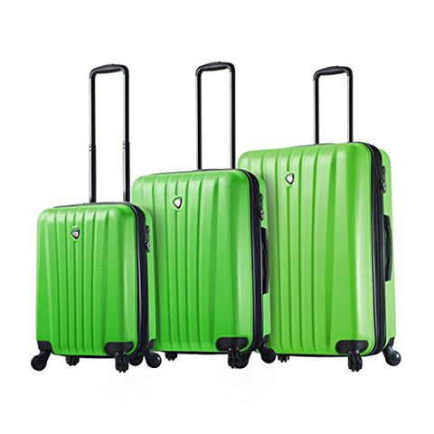 Mia Toro Italy Magari Hardside Spinner Luggage 3Pc Set, Lime