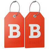Initial Luggage Tag With Full Privacy Cover And Stainless Steel Loop – (Letter B)