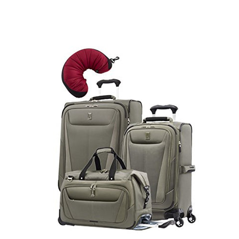 Travelpro Maxlite 5 | 4-Pc Set | Soft Tote, 21" Carry-On & 25" Exp. Spinners With Travel Pillow