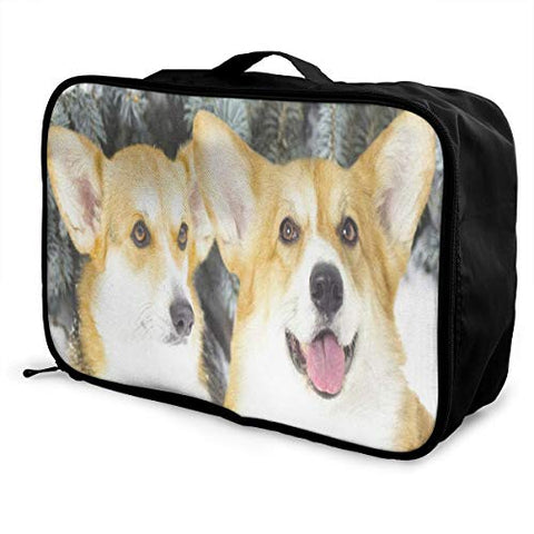 Travel Bags Corgi Dogs Portable Storage Trolley Handle Luggage Bag