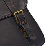 Samsonite Genuine Leather Flapover Buckle Brief Black