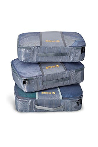Biaggi Luggage Zipcubes - 3 Packing Cubes + Laundry/Shoe Bag, Medium