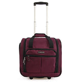 Pacific Coast Signature Underseat 15.5" Rolling Tote Carry-On, Red