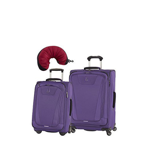 Travelpro Maxlite 4 | 3-Piece Set | 22" Exp Upright, 25" Exp Spinner, Travel Pillow (Purple)