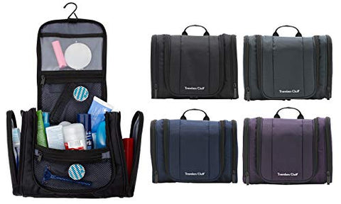 Travelers Club 11" Toiletry Kit Travel Accessory, Charcoal, 11 Inch