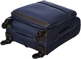 AmazonBasics Softside Spinner Luggage - 21-inch, Carry-on/Cabin Size, Navy Blue
