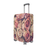 Suitcase Cover Pink Roses Retro Filter Luggage Cover Travel Case Bag Protector for Kid Girls
