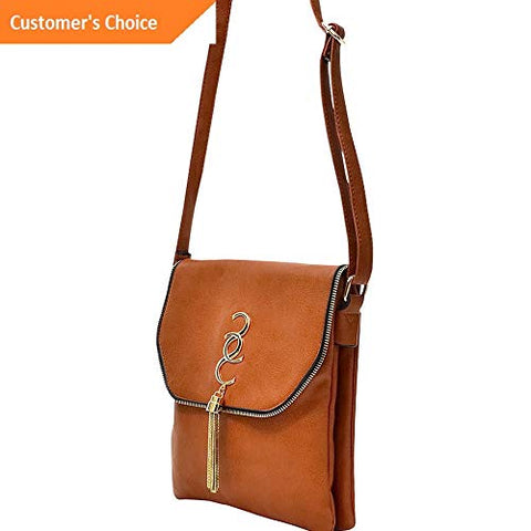 Sandover Dasein Double Pocket Tassel Messenger Bag 3 Colors Cross-Body Bag NEW | Model LGGG - 10867