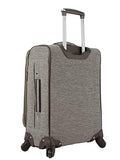Nicole Miller Cameron Collection Expandable 2 Piece Luggage Set Spinner (One Size, Cameron Tan)