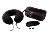 AERIS Travel Pillow for Restful Sleep on an Airplane,Memory Foam Neck Pillow for Airplane Travel,Cool Plane Accessories for Long Haul Flights,Easy to Carry Bag to Save Space,Ear Plugs and Eye Mask