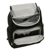 Piel Leather Multi-Pocket Laptop Backpack, Black, One Size