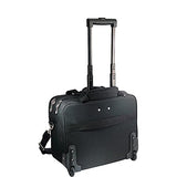 U.S. Traveler Rolling Laptop Briefcase with Laptop Sleeve - Black