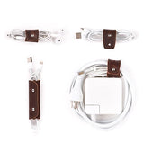 Saddleback Leather Cord Wrap Set - 100% Full Grain Leather Cable Management Straps With 100 Year