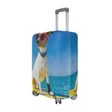 Suitcase Cover Cool Dog Surfing On Surfboard Wearing Sunglasses Luggage Cover Travel Case Bag