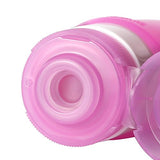 Kitdine Portable Soft Silicone Travel Bottles Set (3 Oz, Pink + White + Blue)
