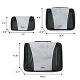 LUCKIPLUS 3-Pcs Packing Cubes Travel Compression Luggage Packing Organizer Set Multi-Functional