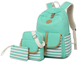School Backpack for Girls, Gazigo Womens High School College Bookbags Laptop Bag (Green)