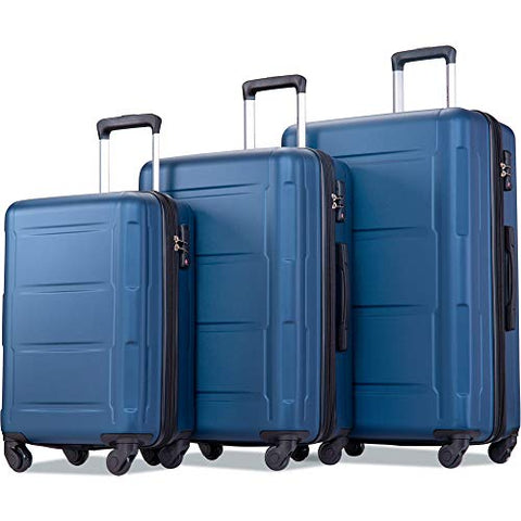 Merax Luggage Set Expandable 3 Piece Sets with TSA Lock, Lightweight Hardside Luggage with Spinner Wheels