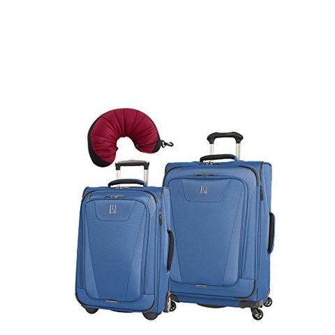 Travelpro Maxlite 4 | 3-Piece Set | 22" Exp Upright, 25" Exp Spinner, Travel Pillow (Blue)