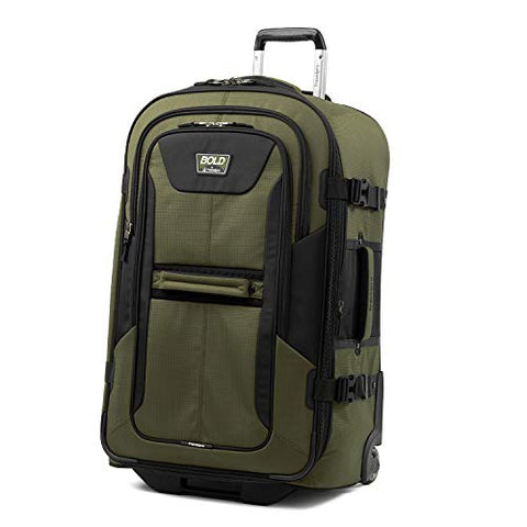 Travelpro Bold 28” Expandable Rollaboard, Large Checked- Luggage, Lightweight, Olive/Black