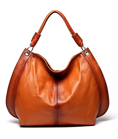 Camelia Tote Leather Handbag - Brown