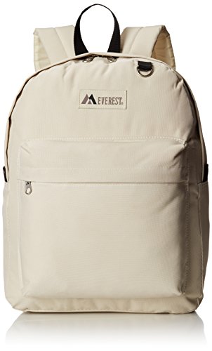 Everest Stylish Laptop Backpack - 17" Tan Polyester Daypack - View #6