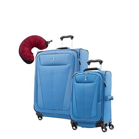 Travelpro Maxlite 5 | 3-Pc Set | 21" Carry-On & 29" Exp. Spinners With Travel Pillow (Azure Blue)