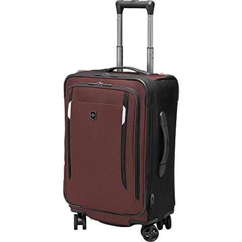 Werks Traveler 5.0 Wt 20 Dual-Caster Spinner Carry On Suitcase (One Size, Rust Orange)