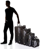 Rockland Luggage 4 Piece Set, Black/Gray, One Size