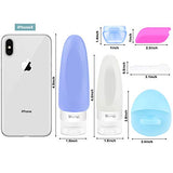 Travel Bottles , Wedama Leakproof Silicone Travel Containers with 6 Pcs TSA Approved Squeezable 3/2oz Travel Bottles & Accessories for Cosmetic Shampoo Conditioner Lotion Soap Liquids Toiletries