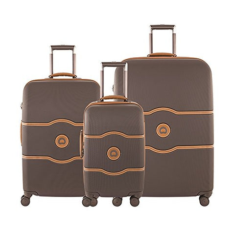 Delsey Paris Luggage Chatelet Hard+ 3 Piece Set Spinner (Brown)