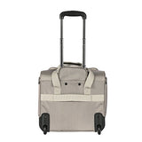 Travelers Club Luggage 16" Under The Seat Top Durable Fabric Carry-On Luggage, Taupe