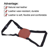 Luggage Strap,Not Bag Bungee, Add a bag Suitcase Belt for carry-on Luggage,Real Leather Travel Accessories (Brown)
