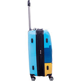 Ed Heck Luggage Riley 25" Expandable Hardside Checked Spinner Luggage (Blue)