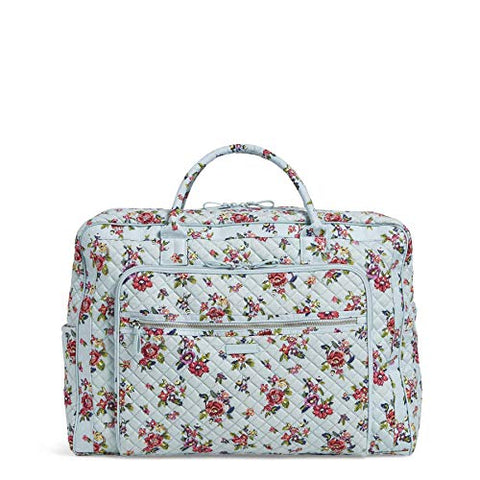Vera Bradley Iconic Grand Weekender Travel Bag, Signature Cotton, water bouquet