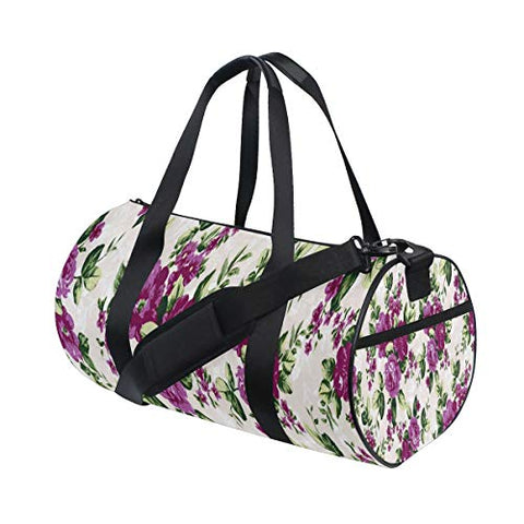 Duffel Bag Floral Pattern New Women Garment Gym Tote Bag Best Sports Bag for Boys