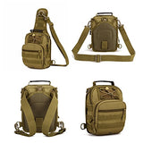 Tactical Military Sling Chest Daypack Laptop Backpack For Hunting, Camping and Trekking (Desert