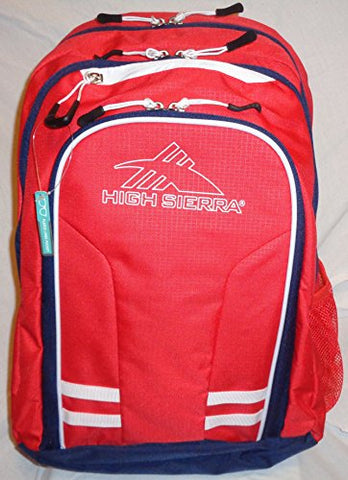 High Sierra Blaise Backpack With 15In. Laptop Pocket, Crimson/True Navy/White